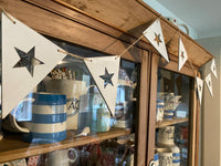 White Wooden Star Bunting Garland