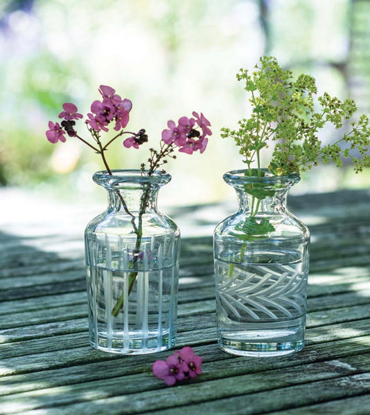 Etched Bud Vase - Stripe