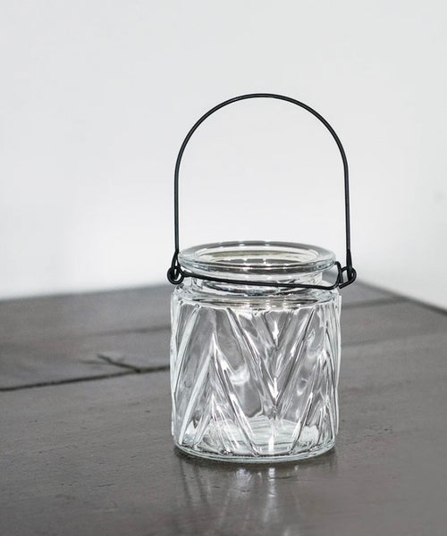 Glass Tealight - Herringbone
