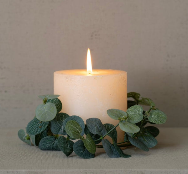 Frosted Eucalyptus Candle Ring