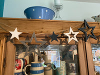 Wooden Outline Star Bunting