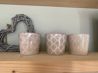 Set of Three Patterned Mini Planters