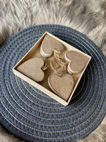 Set of 8 Natural Wooden Hearts