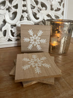 Snowflake Wooden Coasters