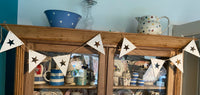 White Wooden Star Bunting Garland