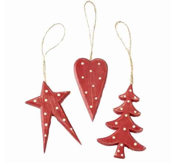 Red Spotty Heart Decoration